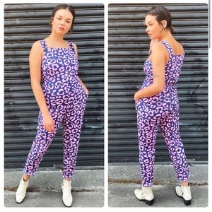 Nooworks Leopard Overalls XXL Pink and Purple
